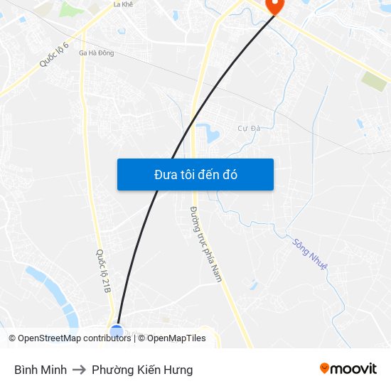 Bình Minh to Phường Kiến Hưng map