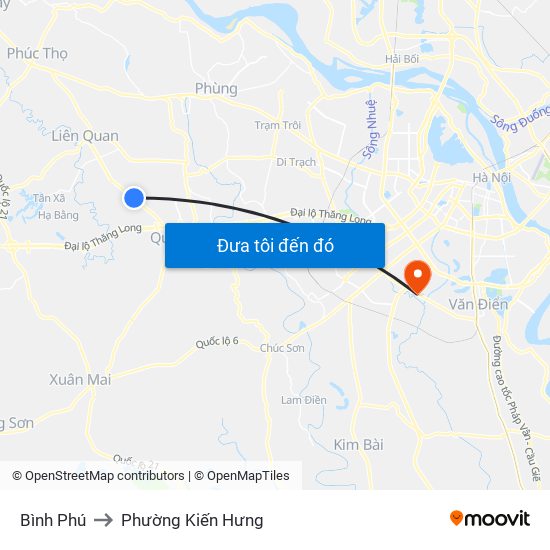 Bình Phú to Phường Kiến Hưng map