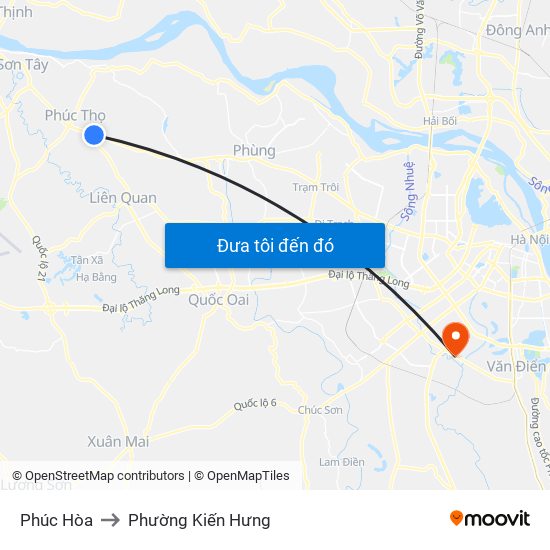 Phúc Hòa to Phường Kiến Hưng map