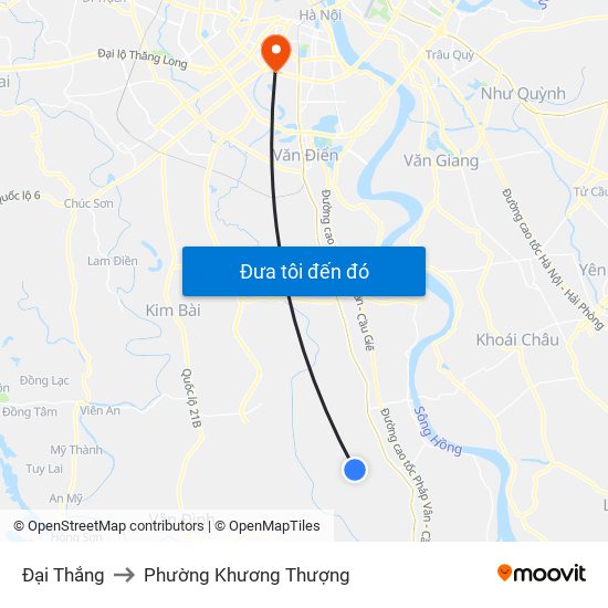 Đại Thắng to Phường Khương Thượng map