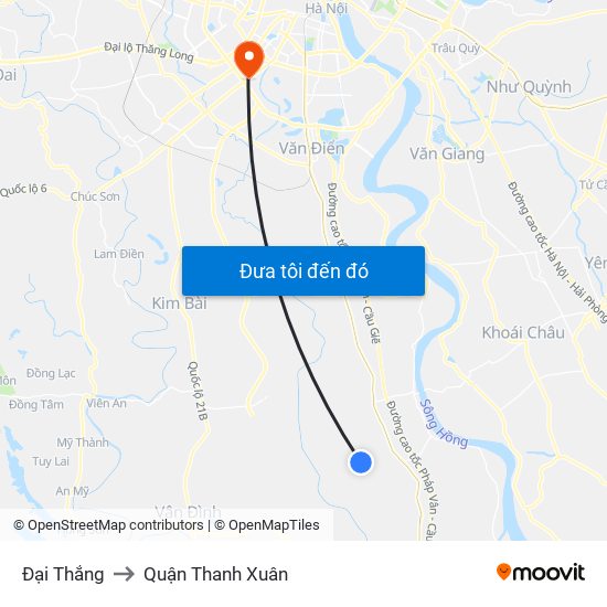 Đại Thắng to Quận Thanh Xuân map