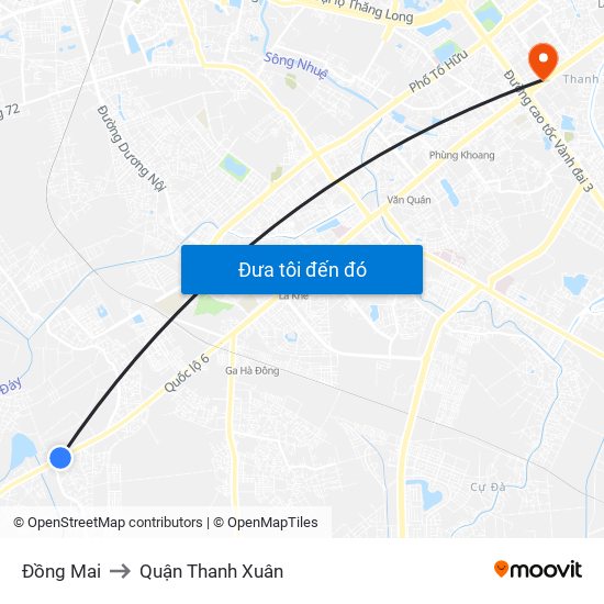 Đồng Mai to Quận Thanh Xuân map