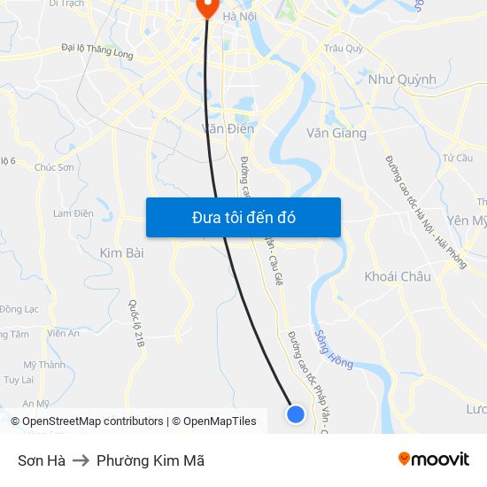 Sơn Hà to Phường Kim Mã map