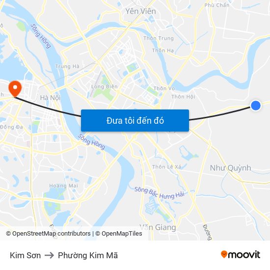 Kim Sơn to Phường Kim Mã map