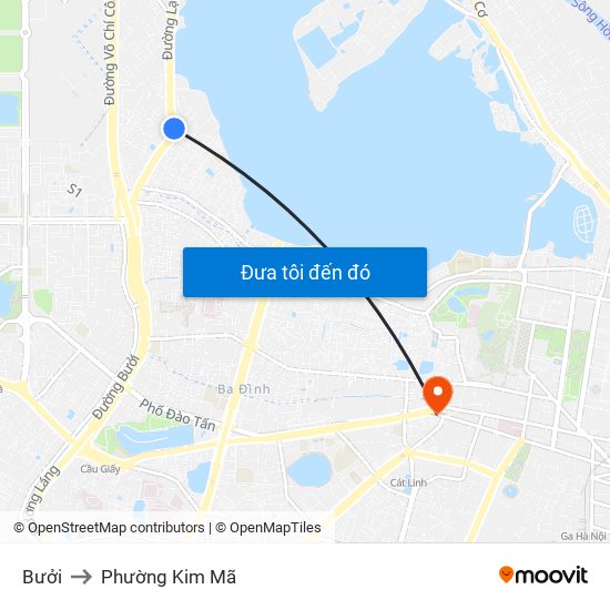 Bưởi to Phường Kim Mã map