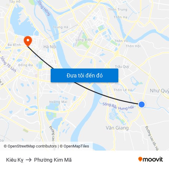 Kiêu Kỵ to Phường Kim Mã map