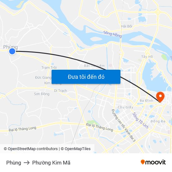 Phùng to Phường Kim Mã map