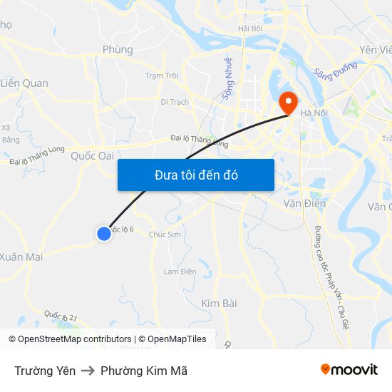 Trường Yên to Phường Kim Mã map