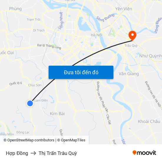 Hợp Đồng to Thị Trấn Trâu Quỳ map