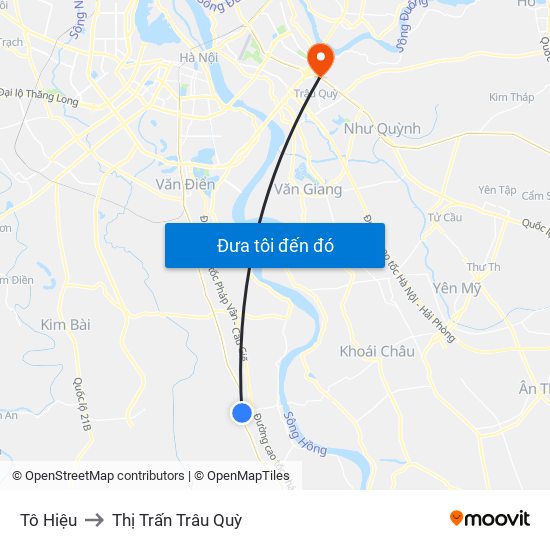 Tô Hiệu to Thị Trấn Trâu Quỳ map