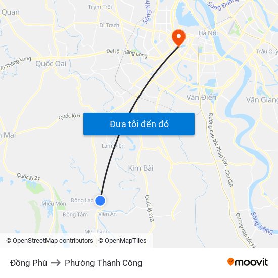 Đồng Phú to Phường Thành Công map