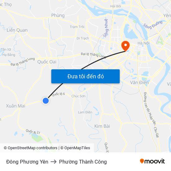 Đông Phương Yên to Phường Thành Công map