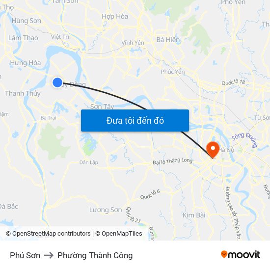 Phú Sơn to Phường Thành Công map
