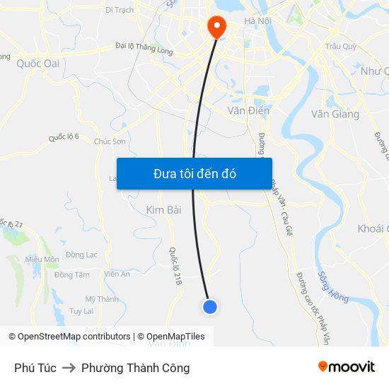 Phú Túc to Phường Thành Công map