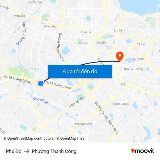 Phú Đô to Phường Thành Công map