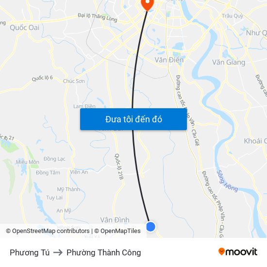 Phương Tú to Phường Thành Công map