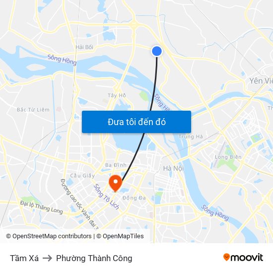 Tầm Xá to Phường Thành Công map