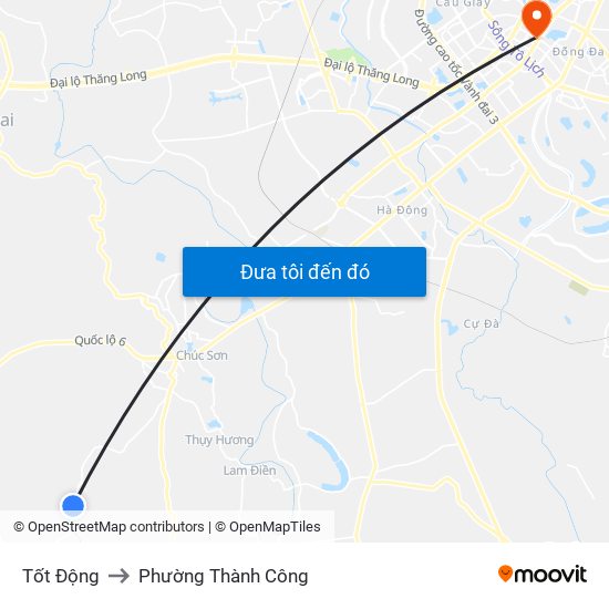 Tốt Động to Phường Thành Công map