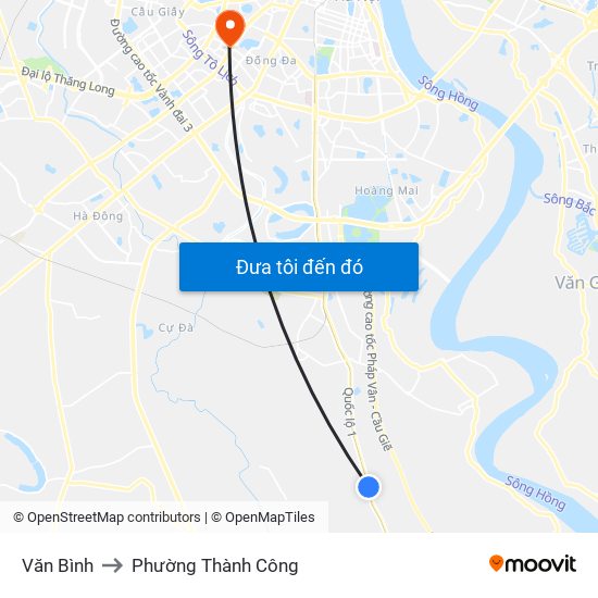 Văn Bình to Phường Thành Công map