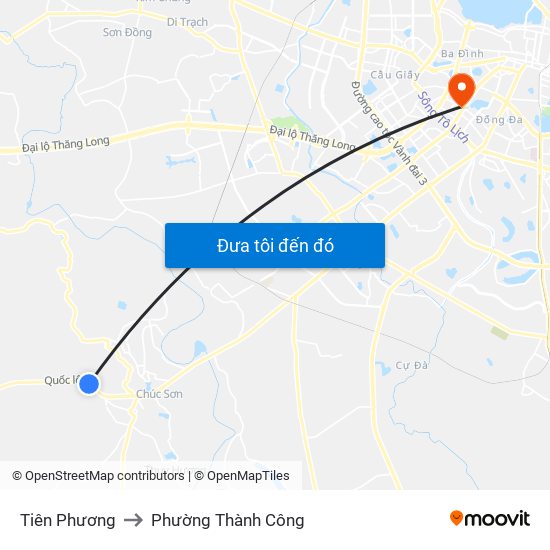 Tiên Phương to Phường Thành Công map
