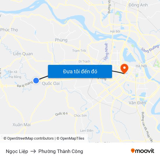 Ngọc Liệp to Phường Thành Công map