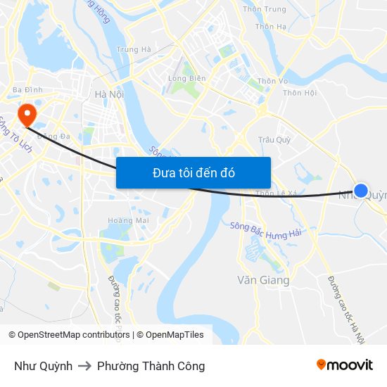 Như Quỳnh to Phường Thành Công map