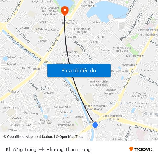 Khương Trung to Phường Thành Công map