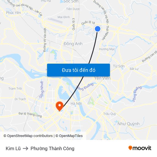 Kim Lũ to Phường Thành Công map