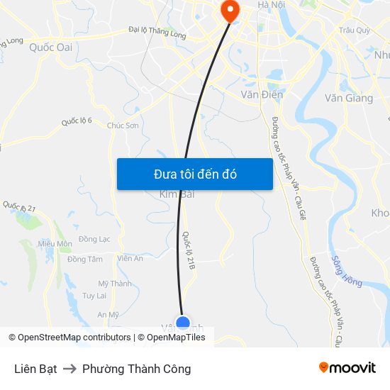 Liên Bạt to Phường Thành Công map