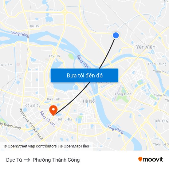 Dục Tú to Phường Thành Công map