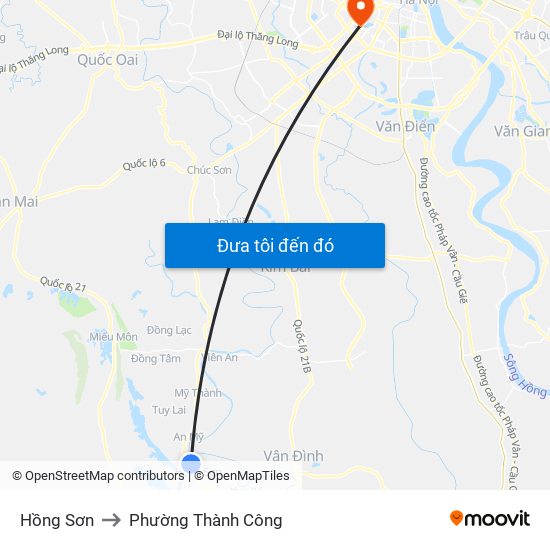 Hồng Sơn to Phường Thành Công map