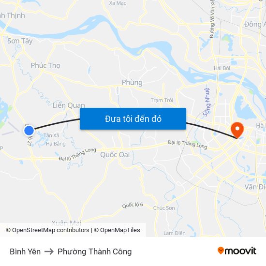 Bình Yên to Phường Thành Công map