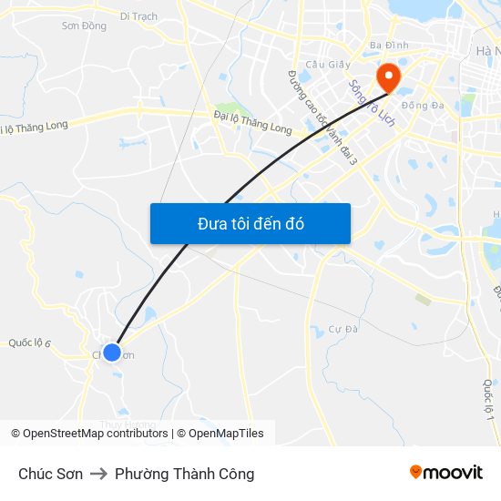 Chúc Sơn to Phường Thành Công map