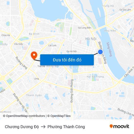 Chương Dương Độ to Phường Thành Công map