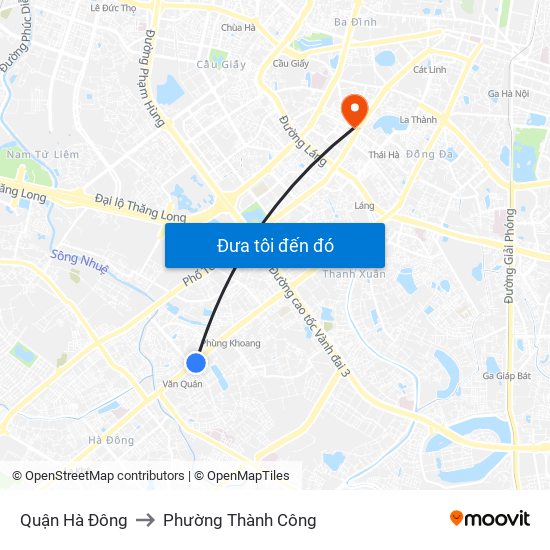 Quận Hà Đông to Phường Thành Công map