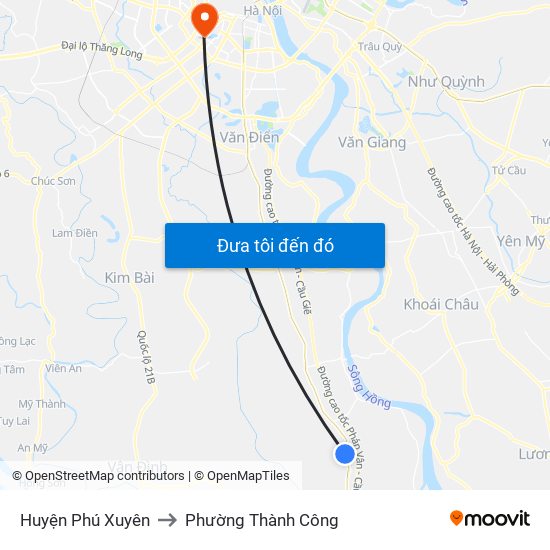 Huyện Phú Xuyên to Phường Thành Công map