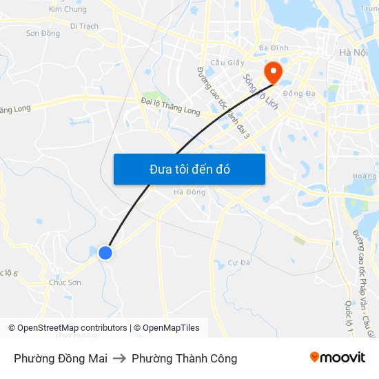 Phường Đồng Mai to Phường Thành Công map