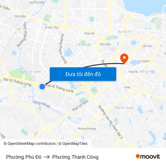 Phường Phú Đô to Phường Thành Công map
