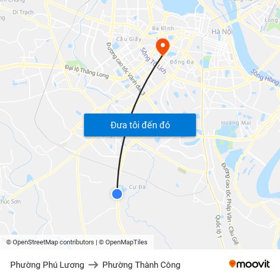 Phường Phú Lương to Phường Thành Công map