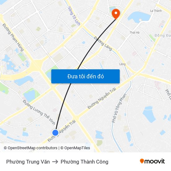 Phường Trung Văn to Phường Thành Công map