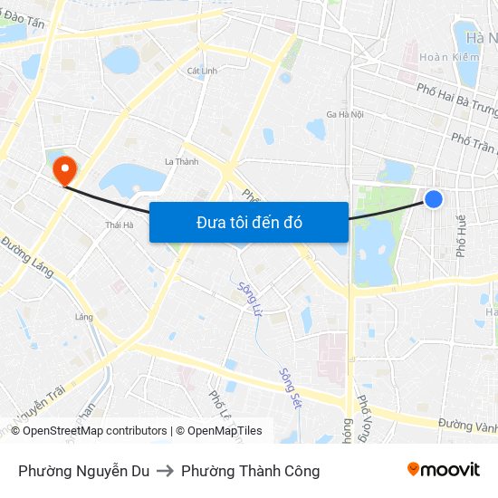Phường Nguyễn Du to Phường Thành Công map
