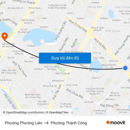 Phường Phương Liên to Phường Thành Công map