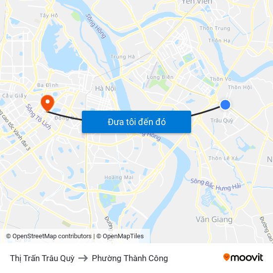 Thị Trấn Trâu Quỳ to Phường Thành Công map