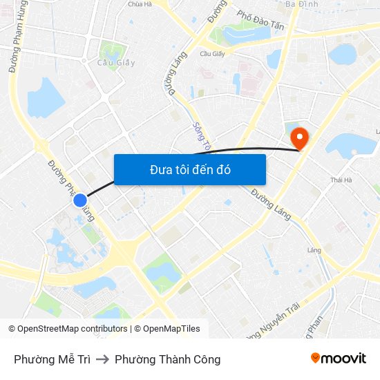 Phường Mễ Trì to Phường Thành Công map