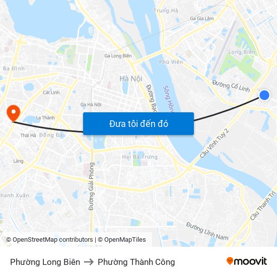 Phường Long Biên to Phường Thành Công map