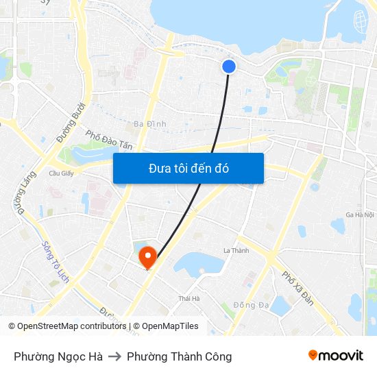 Phường Ngọc Hà to Phường Thành Công map