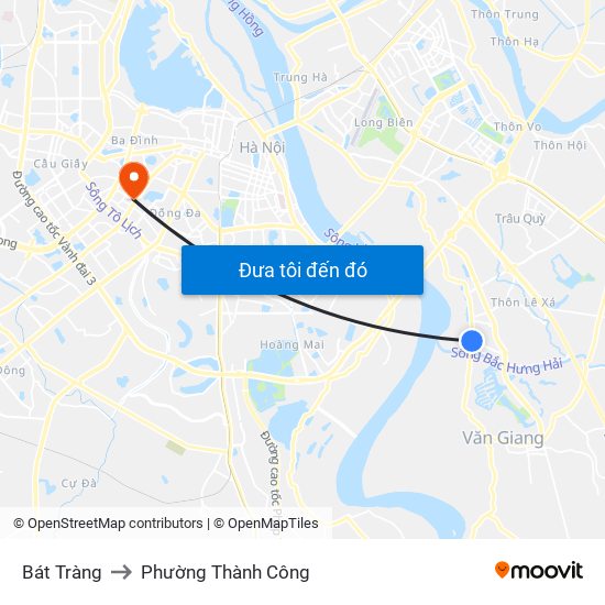 Bát Tràng to Phường Thành Công map