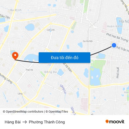 Hàng Bài to Phường Thành Công map