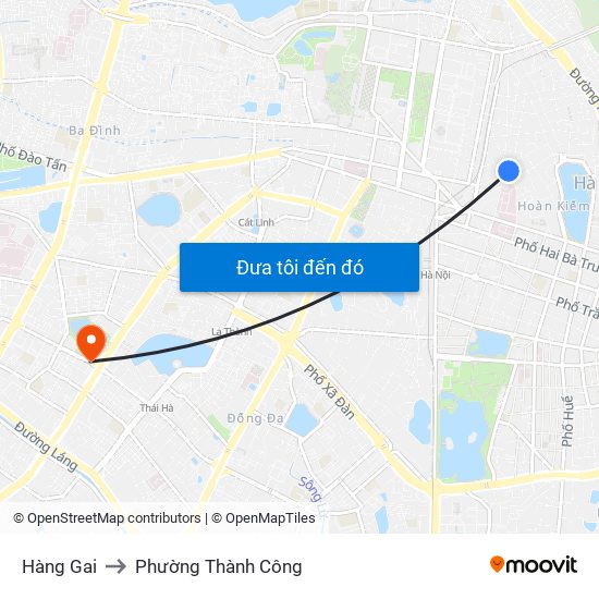 Hàng Gai to Phường Thành Công map