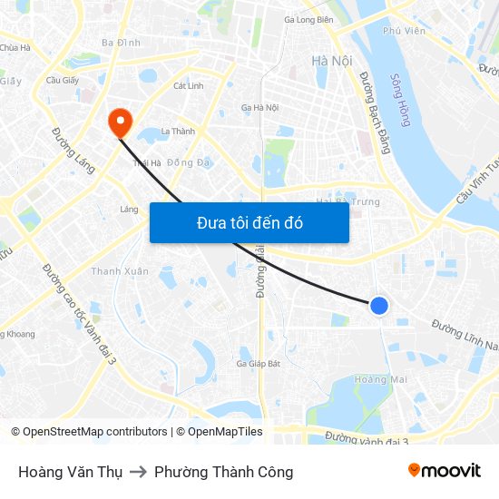 Hoàng Văn Thụ to Phường Thành Công map